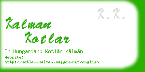 kalman kotlar business card